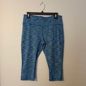 Blue patterned leggings